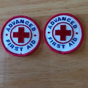 2 Advanced First Aid Training Embroidered Patches
